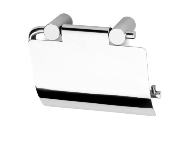 ROLL HOLDER 1368 WITH LID CHROME