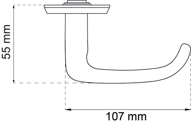 Habo deurkruk 640 buitenmat voor UITVERKOCHT