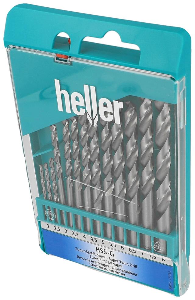 Heller metallborr pro hss set ø2-8mm, 13 delar