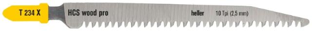 Heller jigsaw blade 91mm for wood 3-60mm, pk a 5. T234X