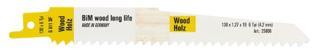 Heller bayonet saw blade 130mm wood/plastic, pk. a 5 pcs. S611DF