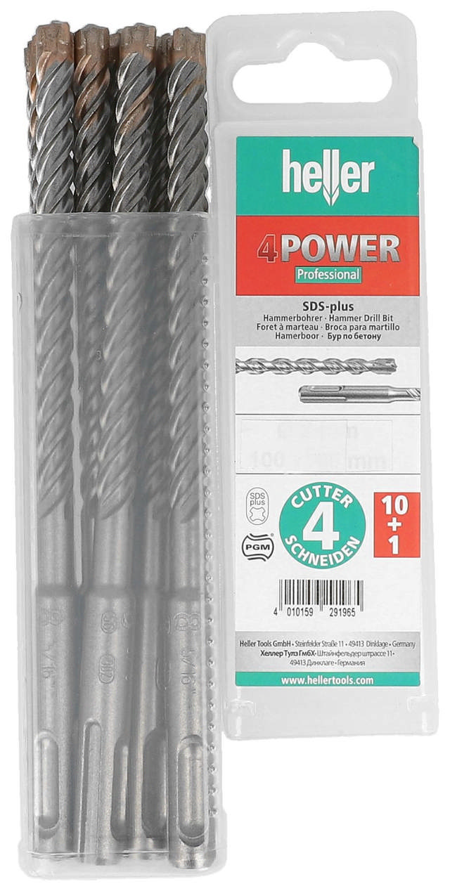 Heller Bohrhammer 4 Schneidbohrer 6,0x160 mm VE 11 Stk.