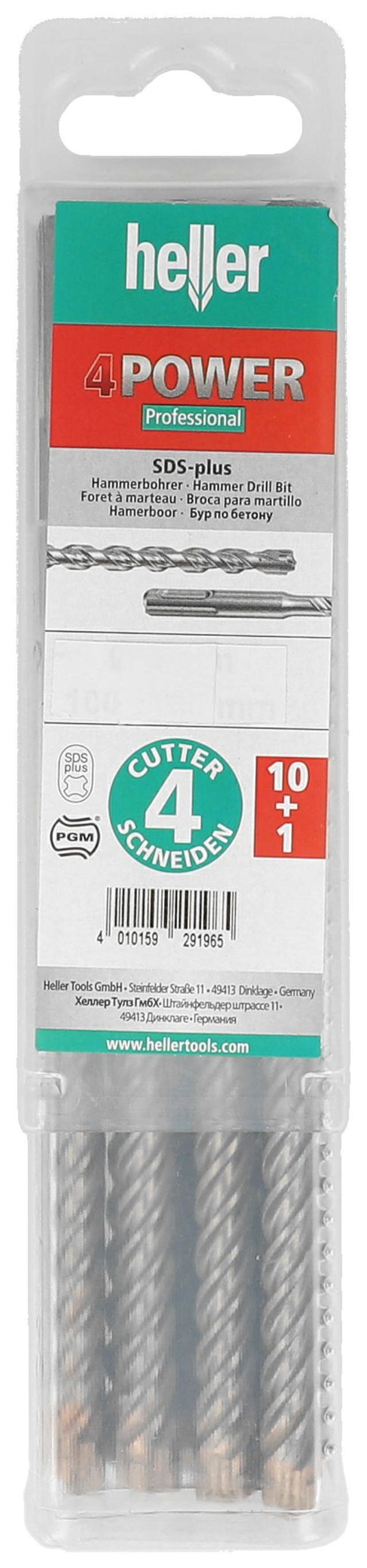 Heller Schlagbohrmaschine 4 Schneidbohrer 12x160 mm Packung a 11 Stk.