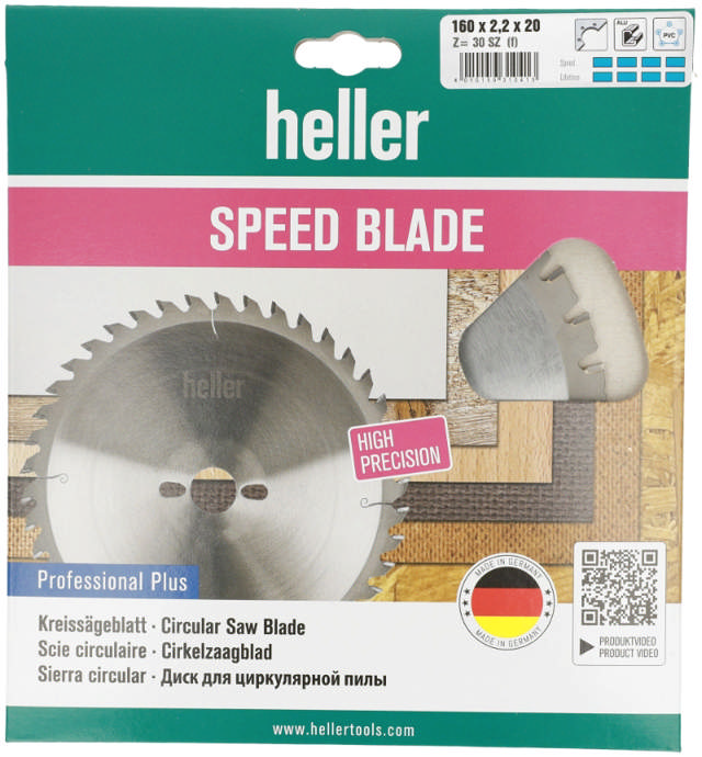 Heller Kreissägeblatt 160x2,2x20mm Z30 Stahl