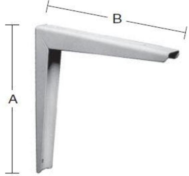 TISCHSTÜTZE 300X300 MM weiß lackiert -