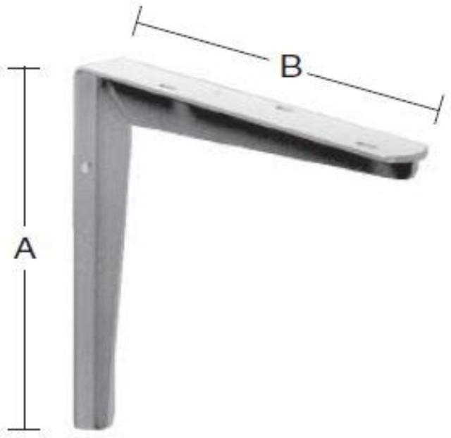 TISCHSTÜTZE 300X300 MM weiß lackiert -