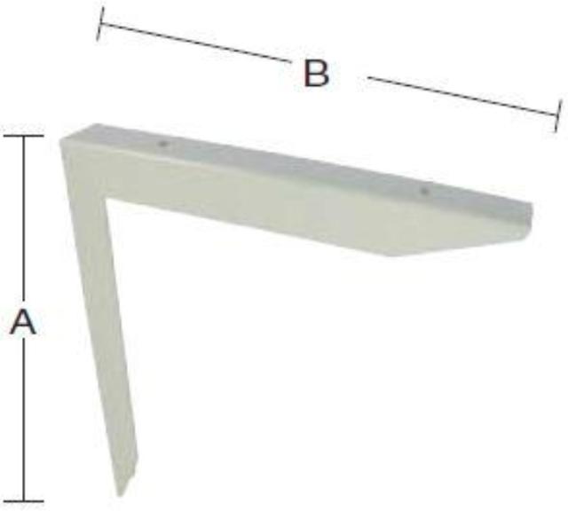 TISCHUNTERSTÜTZ 300X400 MM weiß lackiert -