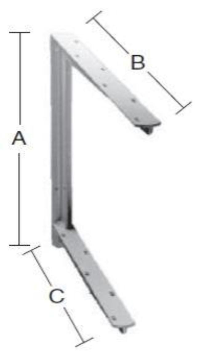 TABLE SUPPORT 400X550 MM Hot-dip galvanized -