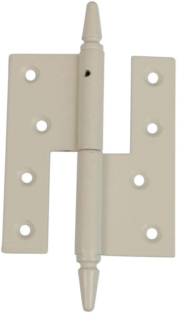 DOOR HINGE W/ FIGURE KNOB Phosphate White Left