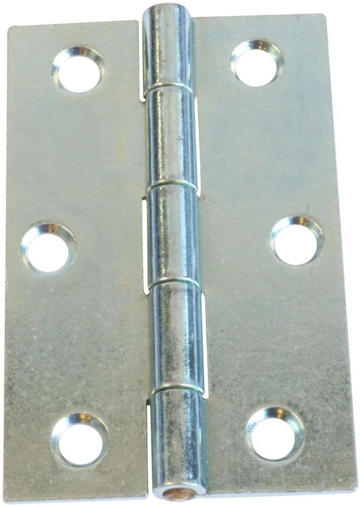 EDGE HINGE 76X20 MM WITH SCREWS Galvanized Blue -