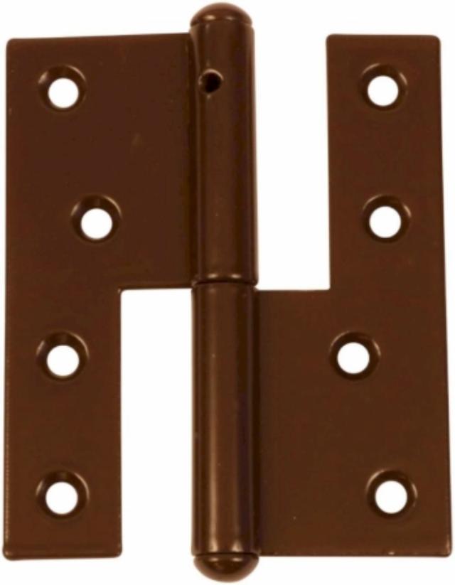 LIGHT DOOR HINGE 109X38 MM Phosphated Brown Left