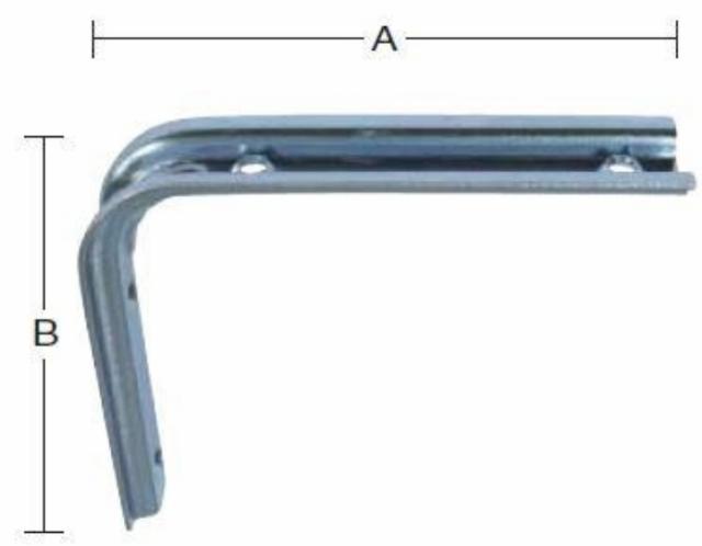 LIGHT SHELVING BRACKET 125X150 MM Electro-galvanized Blue -