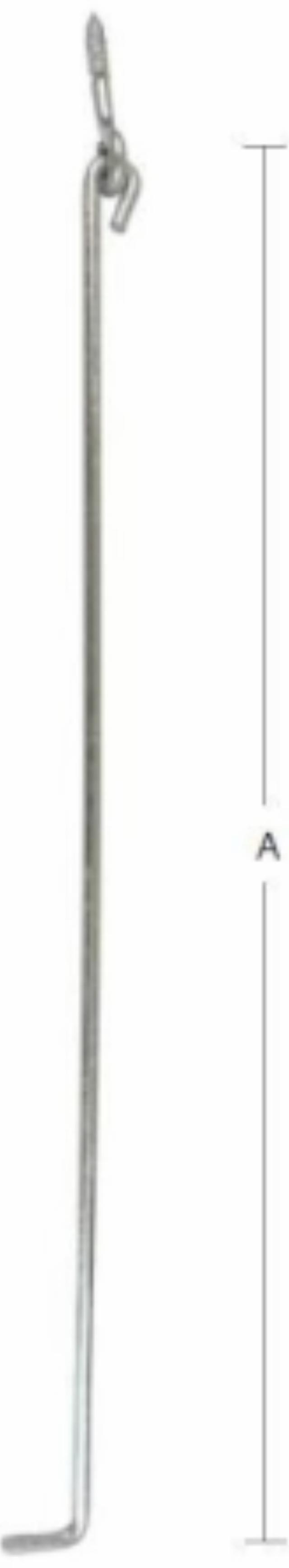 RATTLE-FREE STORM HOOK 625 MM Hot-dip galvanized -