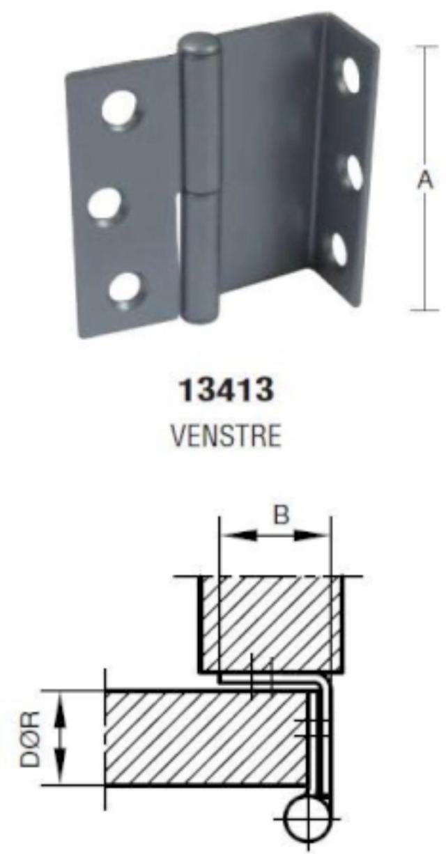 CABINET HINGE 50 MM-17/20 Phosphated Yellow/Gold Left