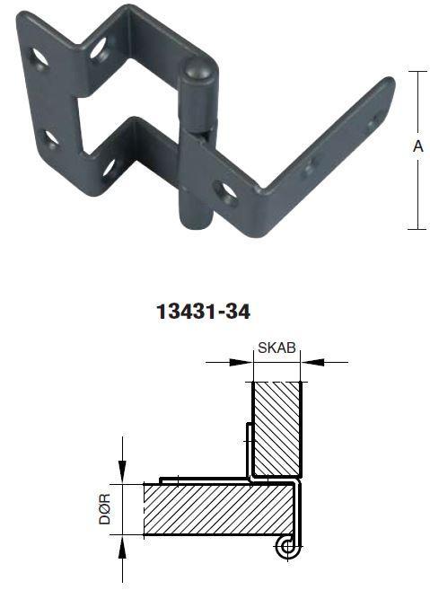 CABINET HINGE 60 MM-20/19 Phosphate White -