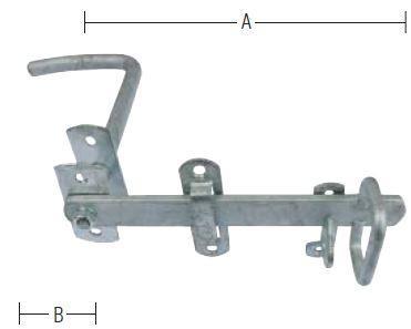 BARN DOOR HANDLE 22-45 MM DOOR - Hot-dip galvanized -