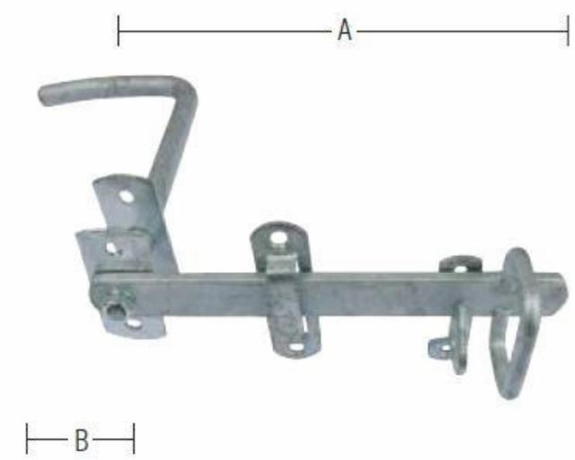 BARN DOOR HANDLE 22-45 MM DOOR - Hot-dip galvanized