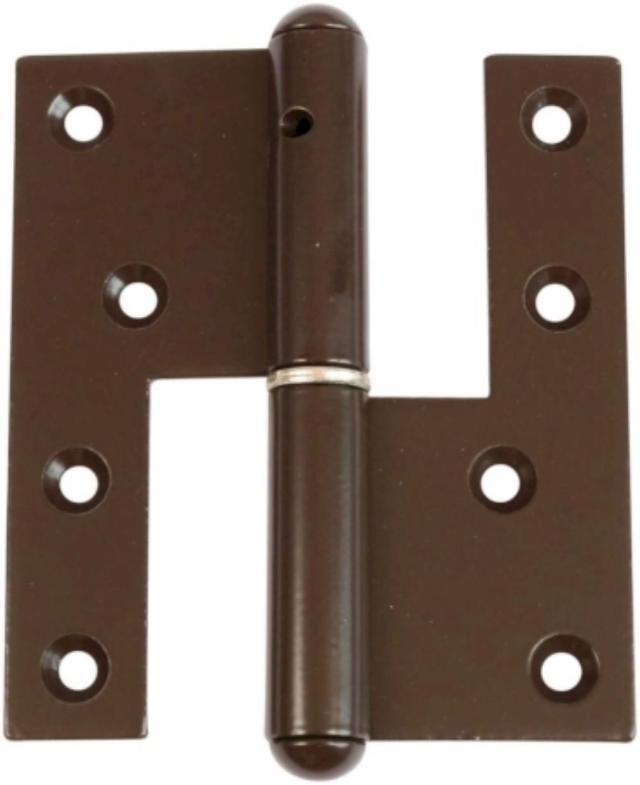 HEAVY DUTY DOOR HINGE 123X45MM Phosphate Brown Left