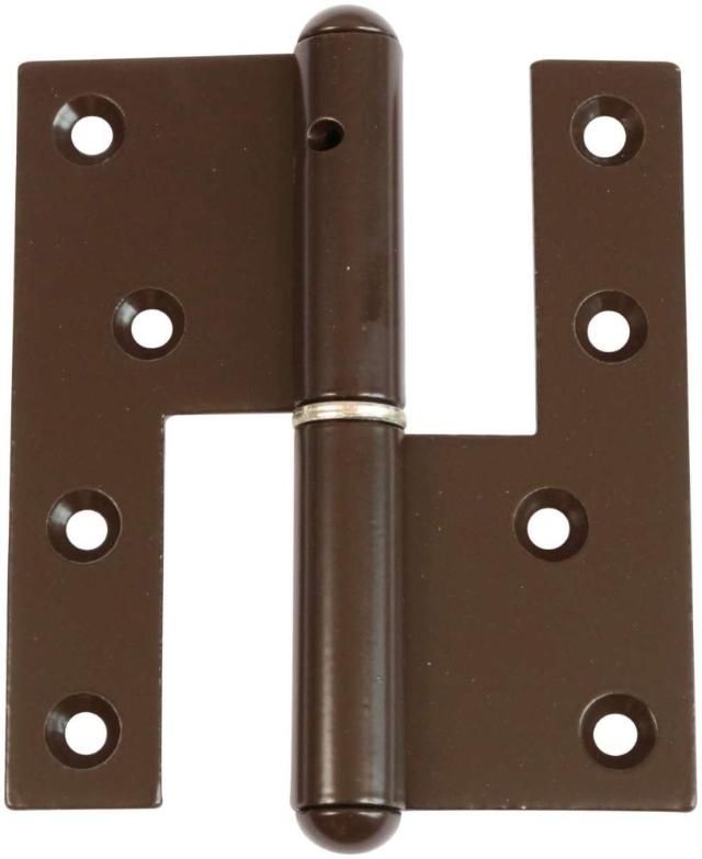 HEAVY DUTY DOOR HINGE 123X45MM Phosphate Brown Right