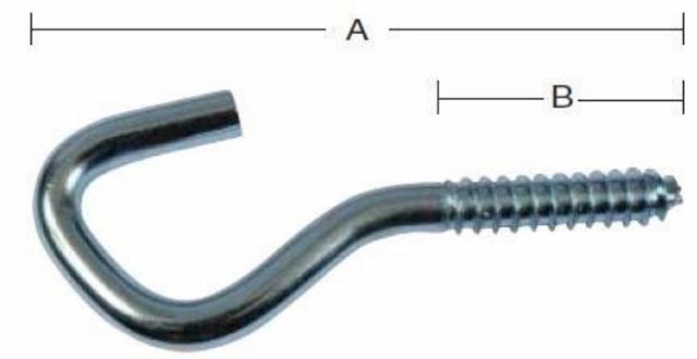 KLÄDSLINJEKROK 110 MM Galvaniserad Blå -