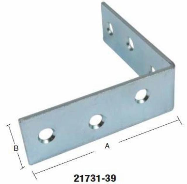 WINKELEISEN 100 MM verzinkt blau -