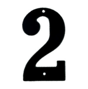 Hausnummer 572 2 Schwarz 140 mm