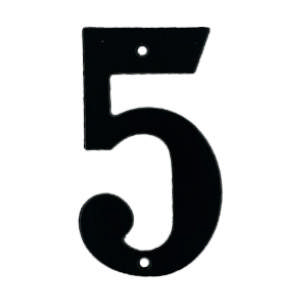 Hausnummer 572 5 Schwarz 140 mm