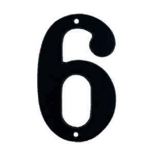 Hausnummer 572 6 Schwarz 140 mm