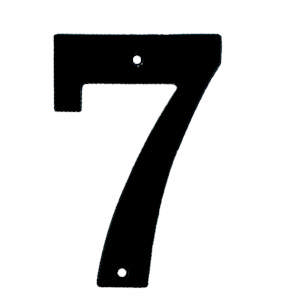 Hausnummer 572 7 Schwarz 140 mm