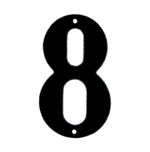 Hausnummer 572 8 Schwarz 140 mm
