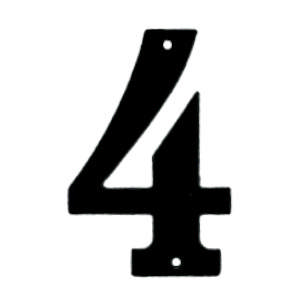 Hausnummer 572 4 Schwarz 140 mm