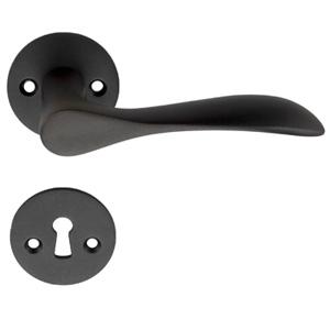 Door handle Bellevue 341 w/fitting (1980+81) Black Lacquer