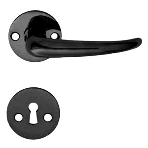 Door handle Vedbæk 6690 Coupe w/crew (1980+81) Black Lacquer