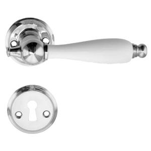 Door handle Nordhavn 6686 w/set (1680+81) Porcelain Ni