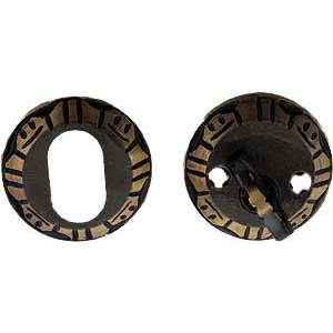 Zylinderring + Knopf 1472/73 Ovaler Zylinder cc30 Antik 11mm Ø57