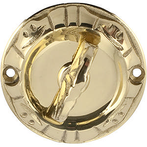 Knauf 1473/R Messing Poliert mit Lack 11mm Ø57