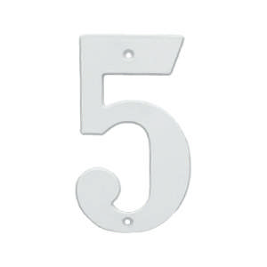 Hausnummer 572 5 Weiß 140 mm