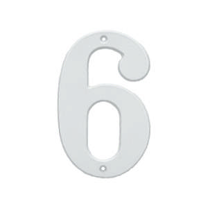 Hausnummer 572 6 Weiß 140 mm