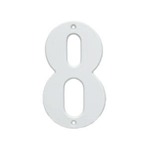 Hausnummer 572 8 Weiß 140 mm