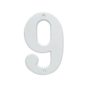 Hausnummer 572 9 Weiß 140 mm