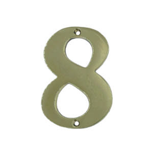 Hausnummer 565 8 Messing Poliert mit Lack 78 mm