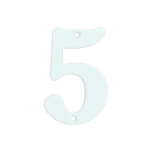 Hausnummer 565 5 Weiß 78 mm