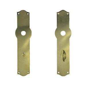 Langes Tellerset L41 ohne Rosette G WC Boda cc72 Messing poliert ohne Lack Ø15 215x41x3