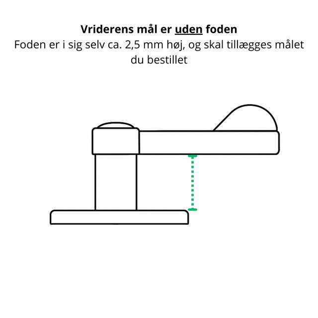 Drehkreuz auf Platte 50, einzeln, messingplattiert, 0 mm
