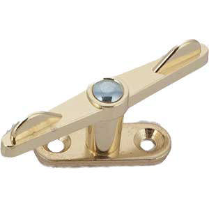 Spannschloss auf Platte 51, doppelt, messingplattiert, 18 mm