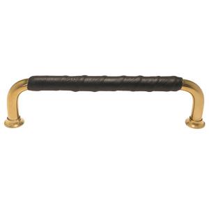 Bar handle 5060 Trumpet Foot disc MPU Black leather 128x8 mm