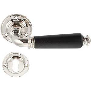 Door handle Humlebæk 954/D w/set. (2080+81) Ni Black 110mm