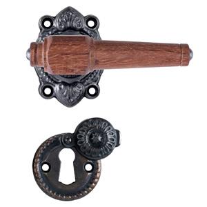 Door handle Svanemølle 671 w/wooden screws (1670T) BUB Ox