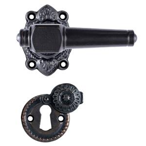 Door handle Svanemølle 671 w/wooden screws (1670T) Black Ox