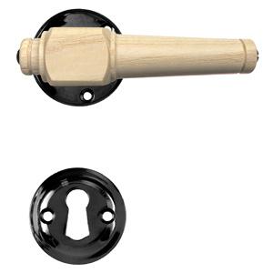 Door handle Svanemølle 671 w/wooden screws (1770T) Ash Black